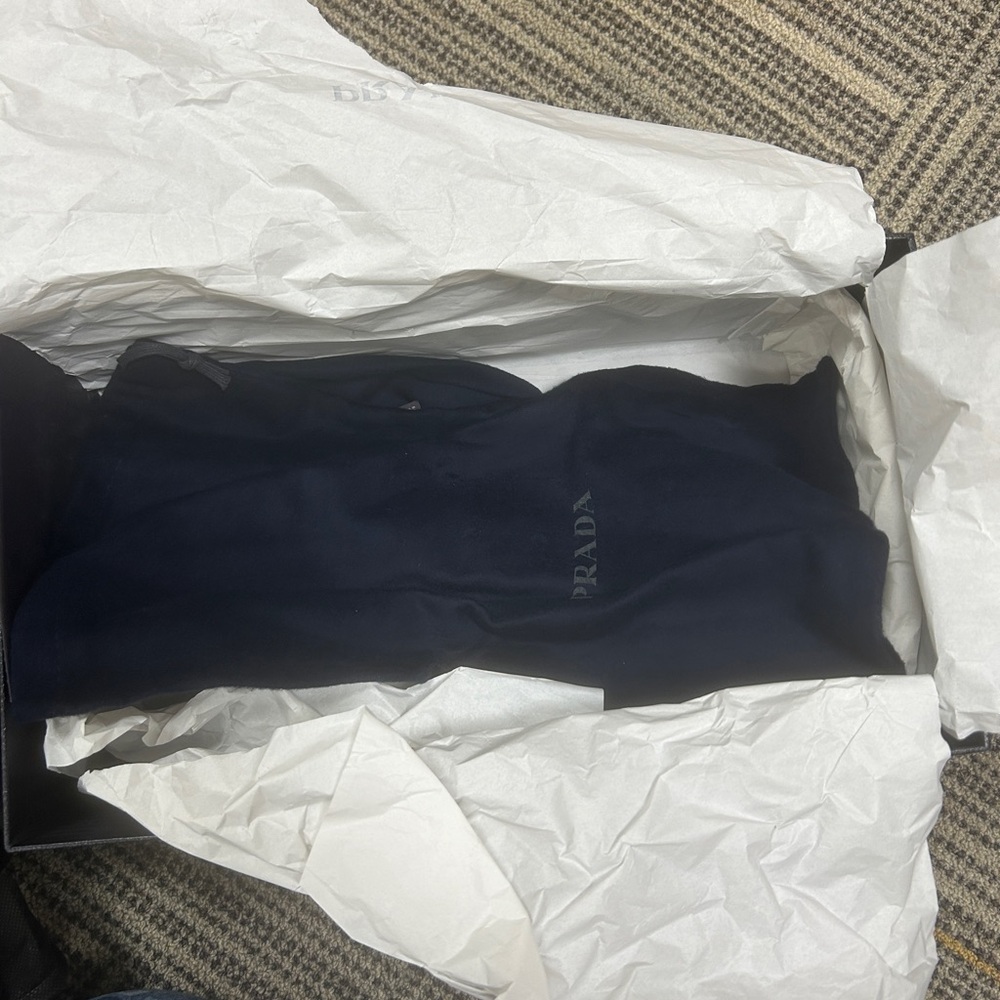 Empty black Prada Black Textured shoe Box - Picture 2 of 2